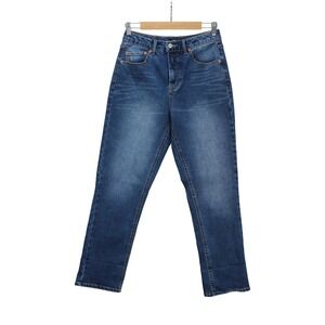 FRYE Straight Leg Crop Jeans Women's 4/27 Stretch Denim Vintage Wash Pants